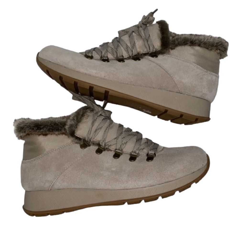 Baretrap Dreams Light Beige Leather Wedge Bootie(10M)
